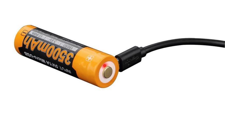 Акумулятор 18650 Fenix (3500 mAh) micro usb заряджання ARB-L18-3500U фото