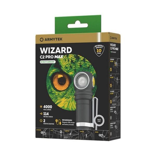 Налобний ліхтар Armytek Wizard Pro C2 Max XHP70.2 Magnet USB (1*21700) AWC2PRO_MAX фото