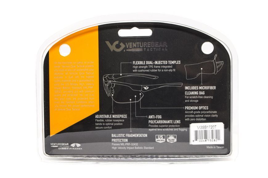 Захисні окуляри Venture Gear Tactical Drone 2.0 Black (gray) Anti-Fog, сірі в чорній оправі VG-DRONBK-GR1 фото