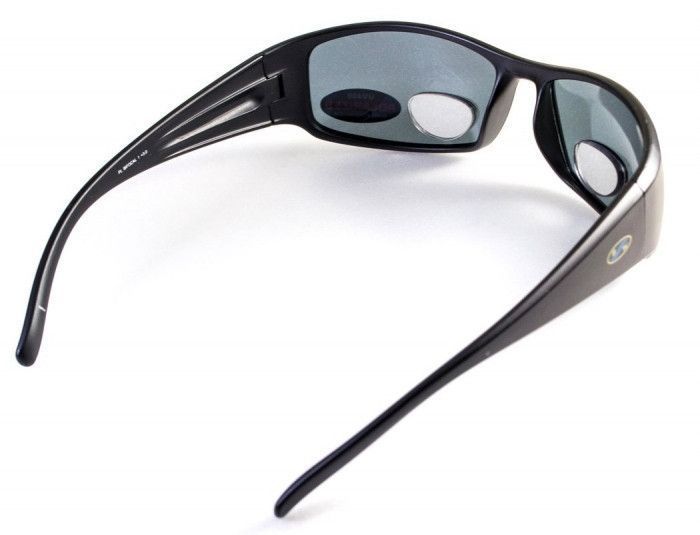 Окуляри біфокальні поляризаційні BluWater Bifocal-1 (+2.0) Polarized (gray) (чорна біфокальна лінза з діоптріями) 4БИФ1-20П20 фото