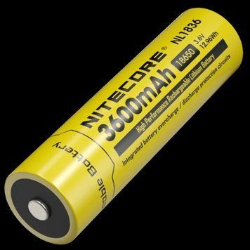 Акумулятор літієвий Li-Ion 18650 Nitecore NL1836 3.6V (3600mAh), захищений 6-1514 фото