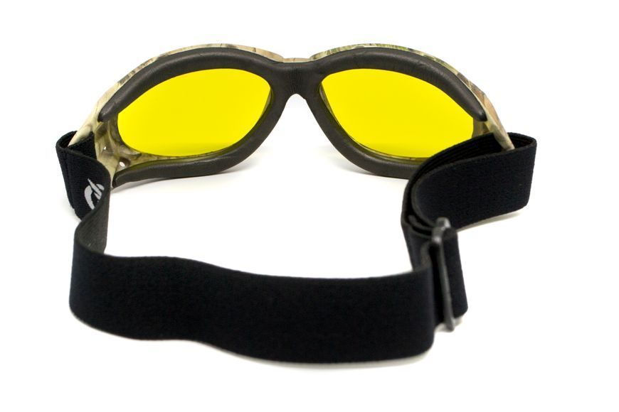 Окуляри захисні з ущільнювачем Global Vision Eliminator Camo Forest (yellow), жовті в камуфльованій оправі GV-ELIMCF-AM фото