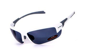 Окуляри BluWater Samson-3 White Polarized (gray), сірі в білій оправі BW-SAM3W-GR2 фото