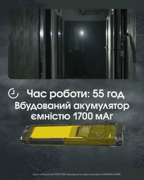 Ліхтар Nitecore EDC25 (2xNiteLab UHi 20, 3000 люмен, 6 режимів, USB Type-C) 6-1539 фото