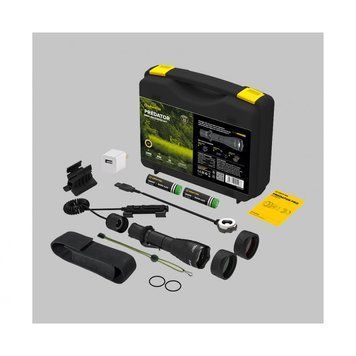 Набор фонарь и аксессуары для охоты Armytek Predator Pro v3.5 Magnet USB (WARM), в кейсе APproMWarmSET фото