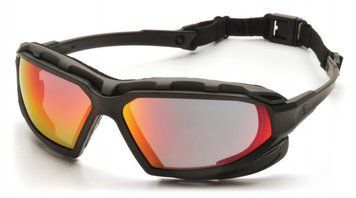 Очки защитные с уплотнителем Pyramex Highlander-PLUS (sky red mirror) Anti-Fog, красные зеркальные 2ХАИЛ-92П фото