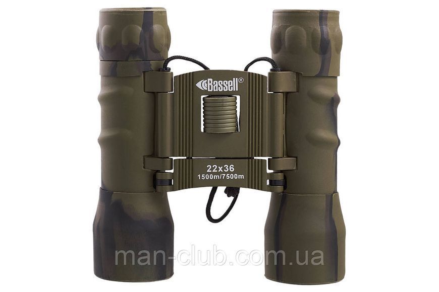 Бінокль компактний Bassell 22x36, хакі BA2236gr фото