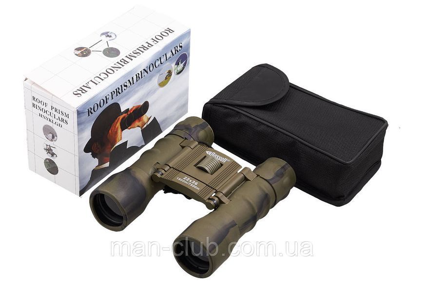 Бінокль компактний Bassell 22x36, хакі BA2236gr фото
