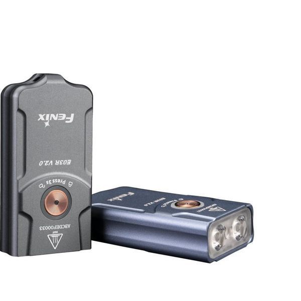 Фонарь наключный Fenix E03R V2.0, серый E03RV20GR фото